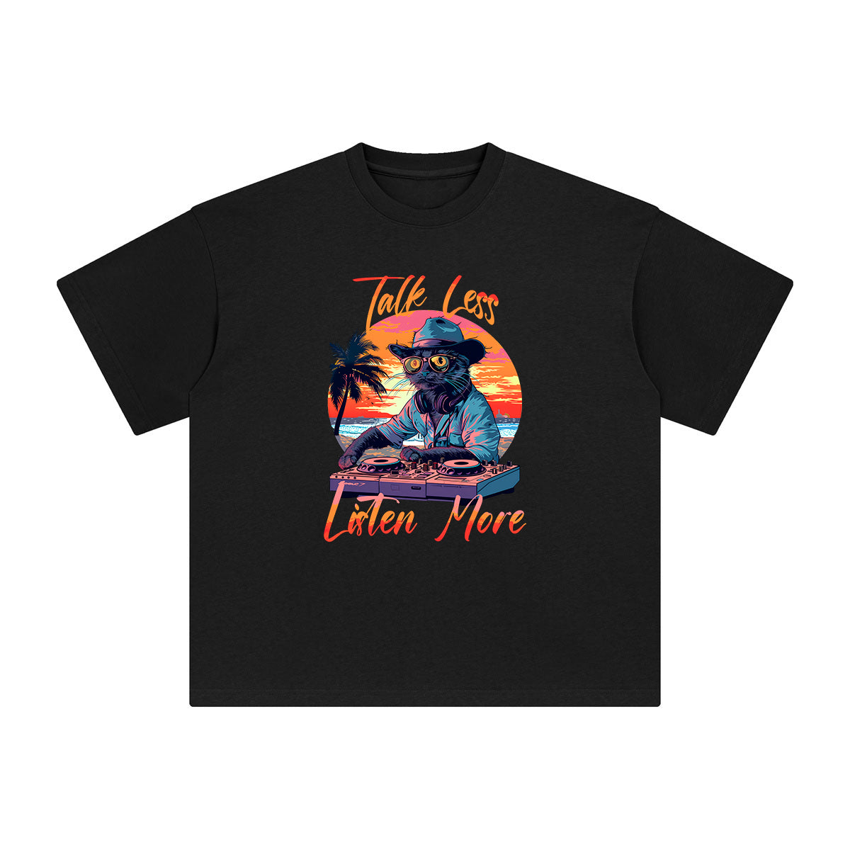 Talkless Listen More Graphic Tee-INNBLAC Fashion Apparel