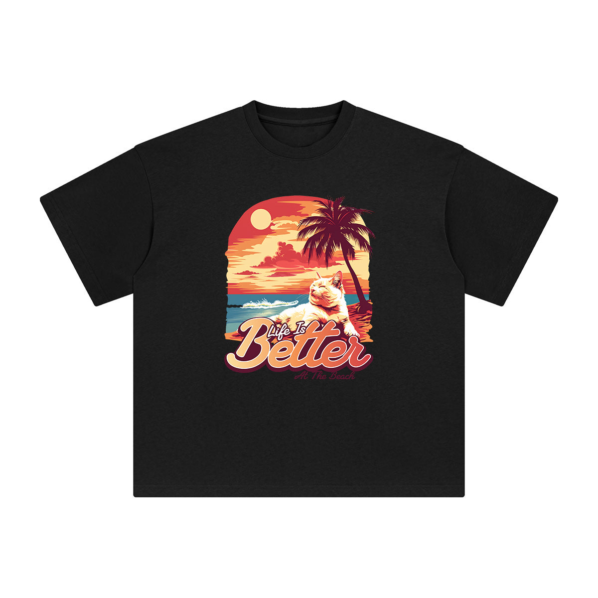 Life Is Better At The Beach Graphic Tee-INNBLAC Fashion Apparel