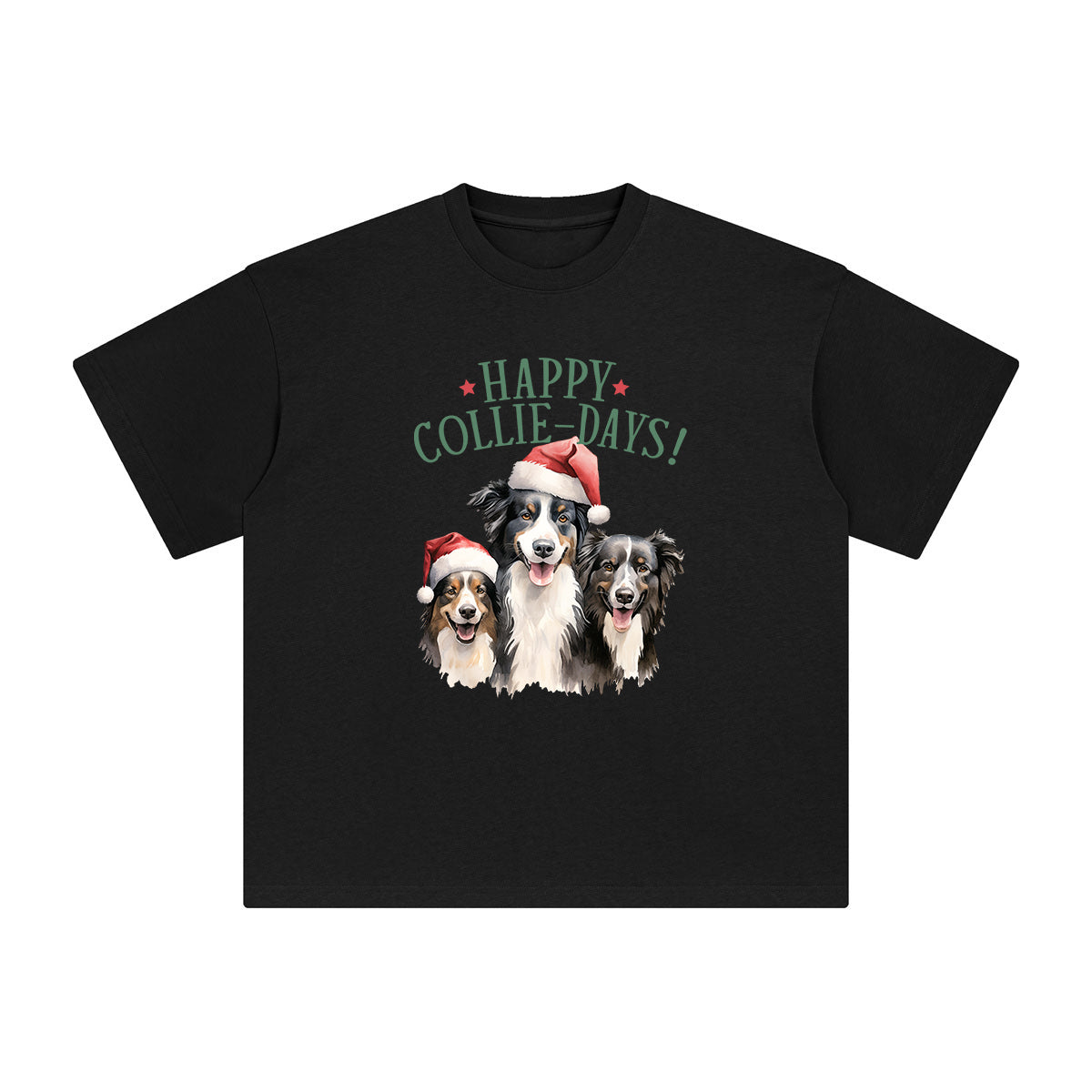 Christmas Collie Graphic Tee-INNBLAC Fashion Apparel