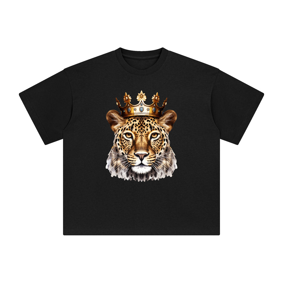 Leopard King Graphic Tee-INNBLAC Fashion Apparel