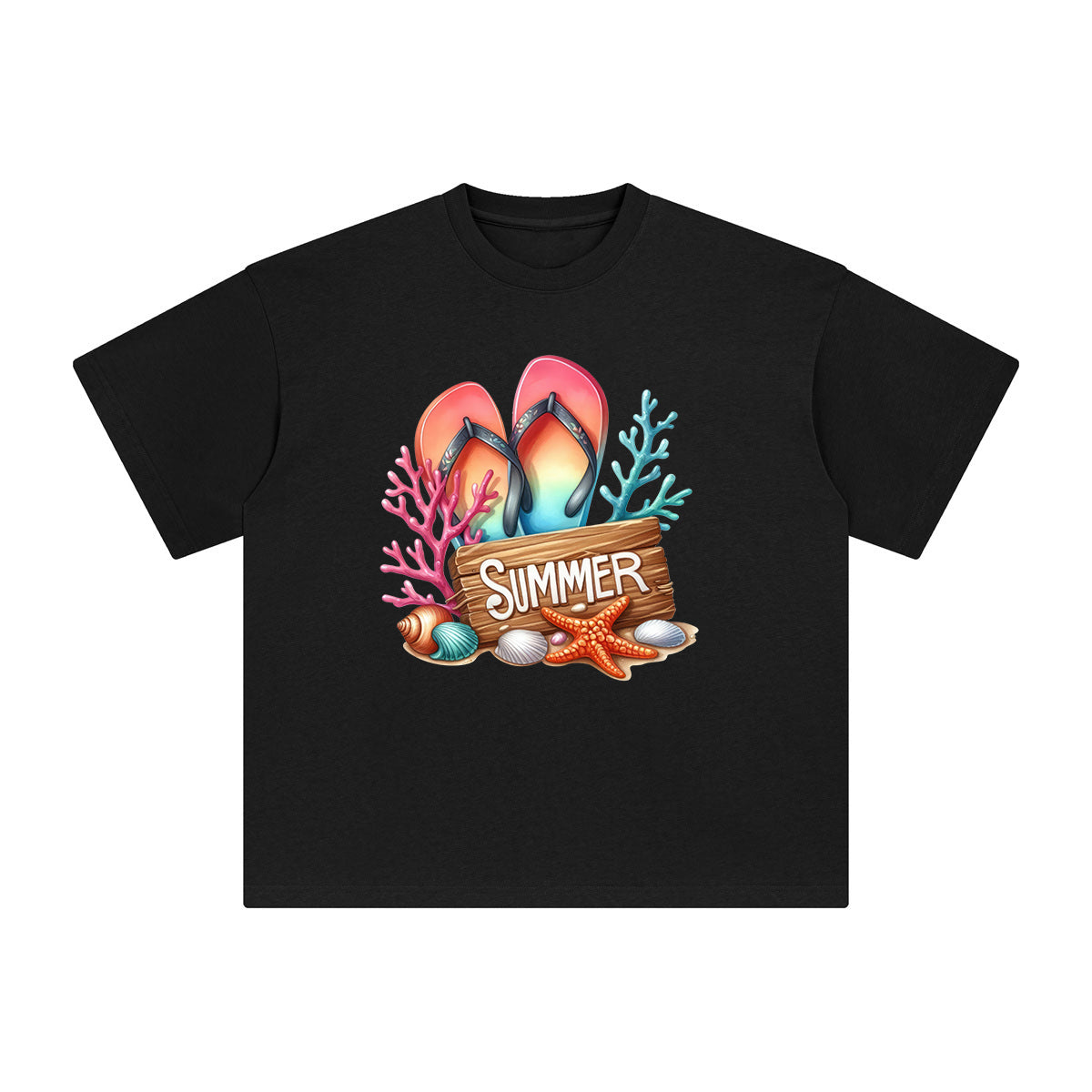 Summer Comic Graphic Tee-INNBLAC Fashion Apparel