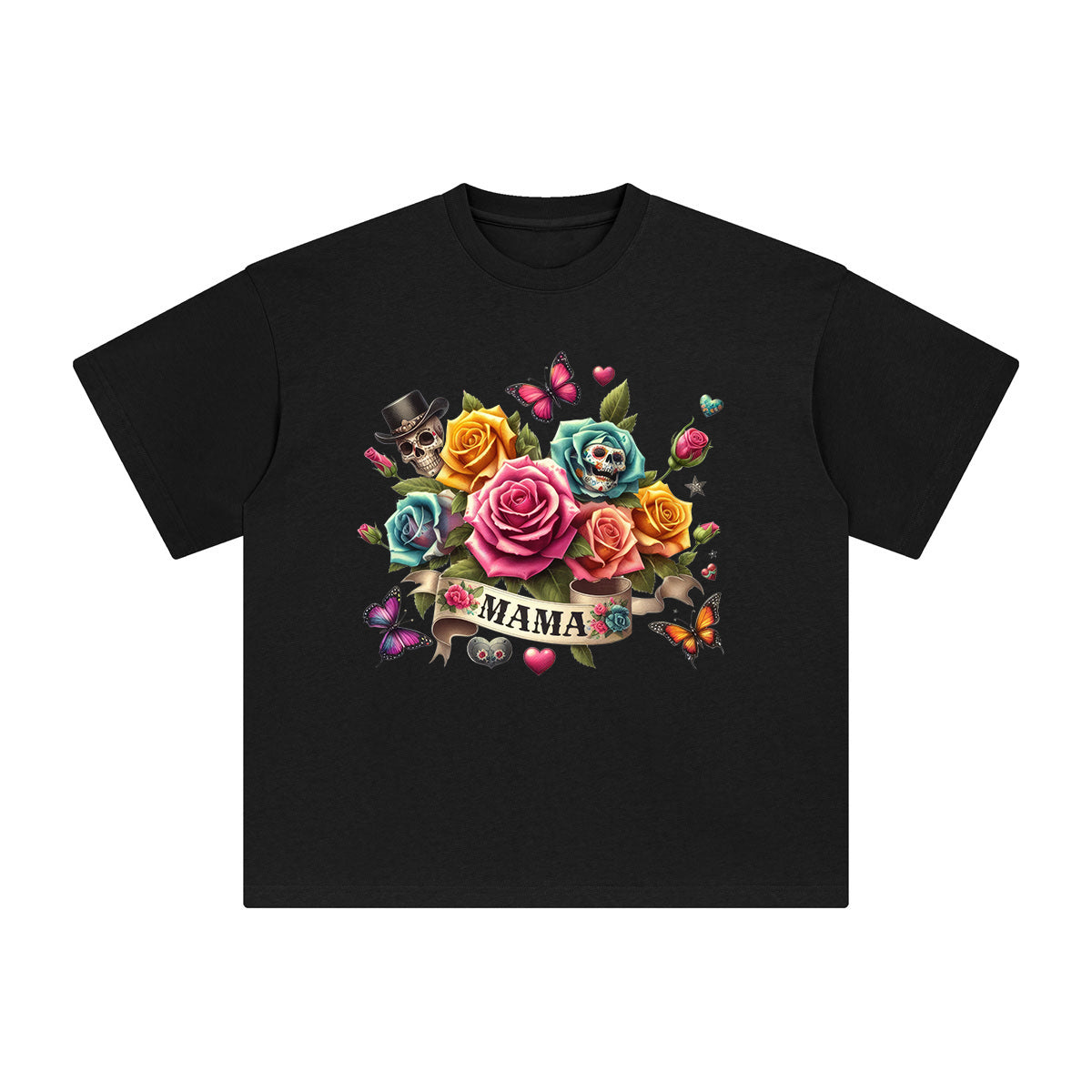 MAMA Flowers Graphic Tee-INNBLAC Fashion Apparel