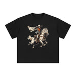 Cowboy Riding Horse Graphic Tee-INNBLAC Fashion Apparel