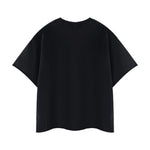 Snowflake Washed Raw Edge Boxy Cropped Tee
