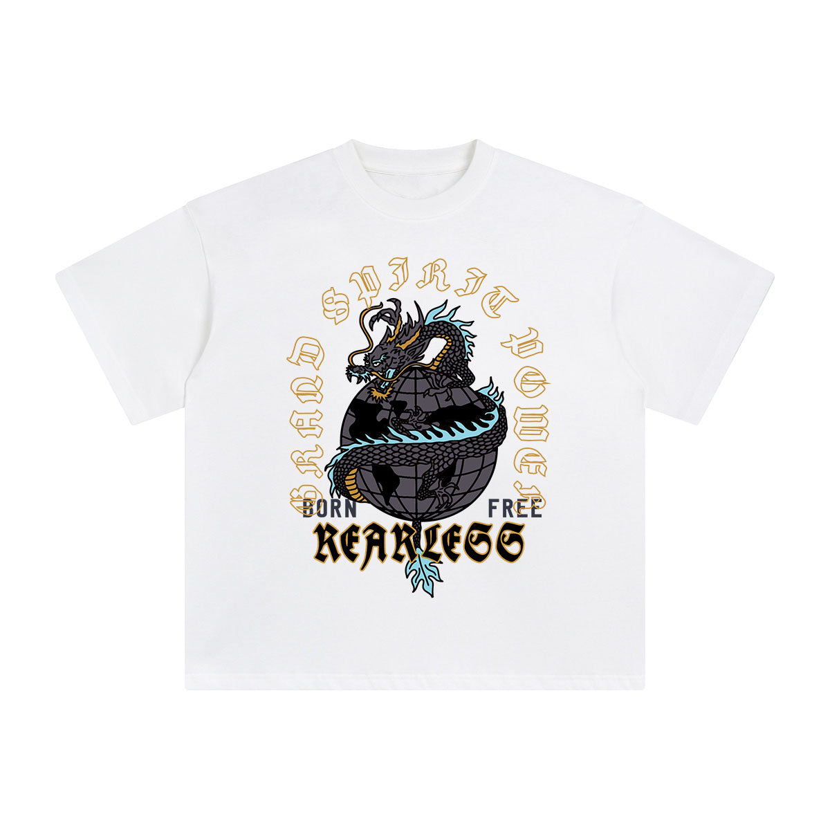 Dragon Around The Earth Graphic Tee-INNBLAC Fashion Apparel