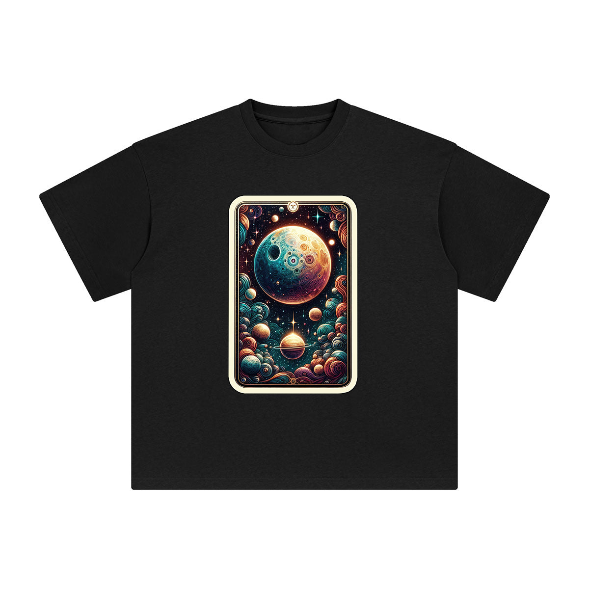 Mystical Moon Tarot Card Graphic Tee-INNBLAC Fashion Apparel