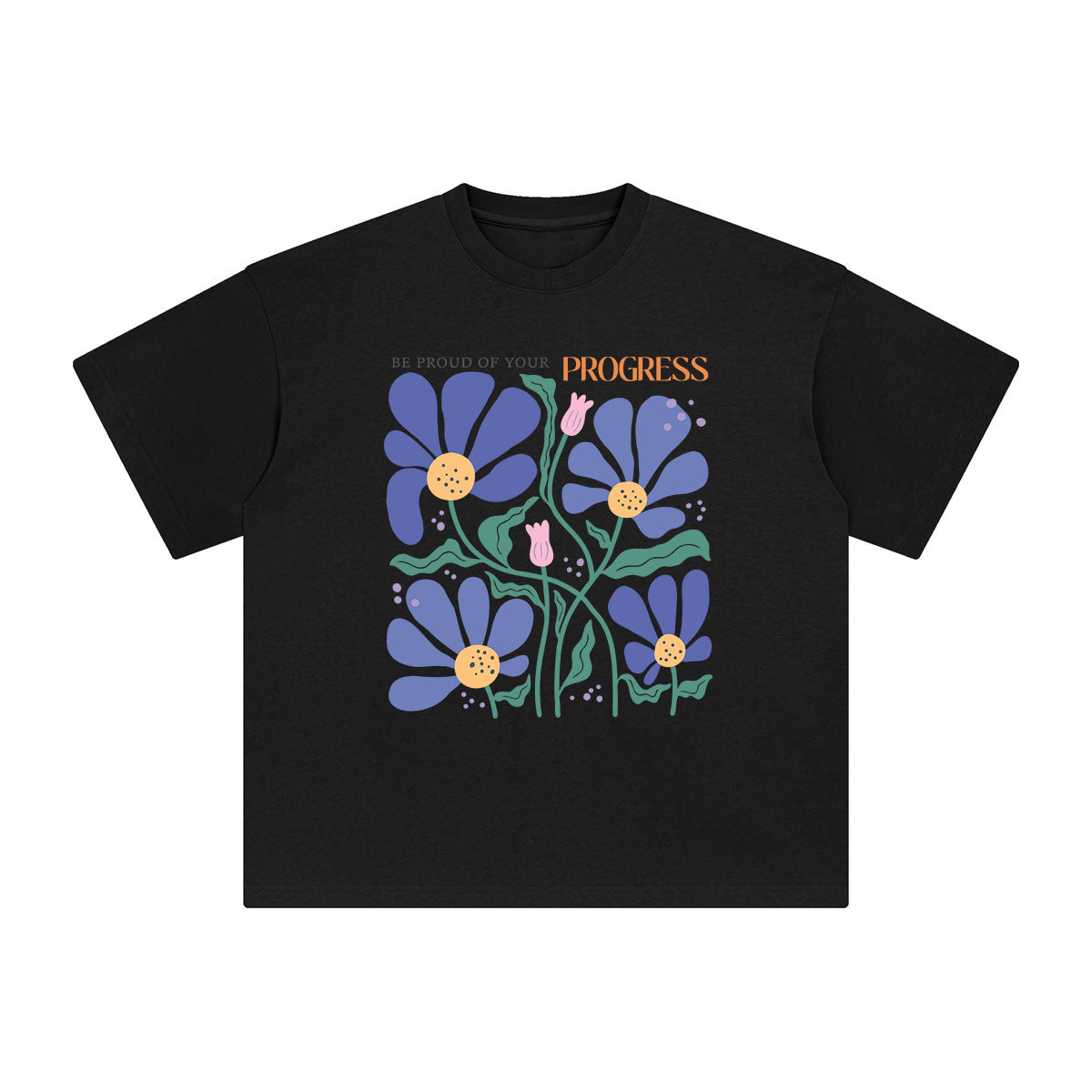 Boho Flower Abstract Graphic Tee-INNBLAC Fashion Apparel