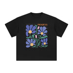 Boho Flower Abstract Graphic Tee-INNBLAC Fashion Apparel