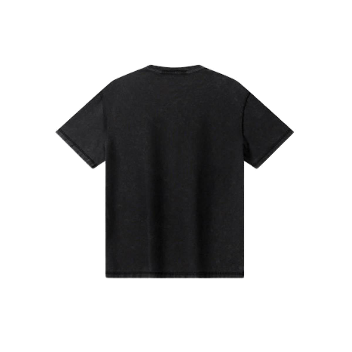 Camiseta destructiva de peso pesado con borde crudo de 10 oz
