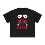 Little Dude Big Heart Graphic Tee-INNBLAC Fashion Apparel