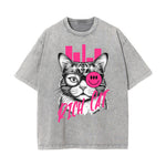 Rich Cat Funny Urban Graphic Tee-INNBLAC Fashion Apparel