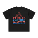 Land Of The Free Because Of The Brave Graphic Tee-INNBLAC Fashion Apparel