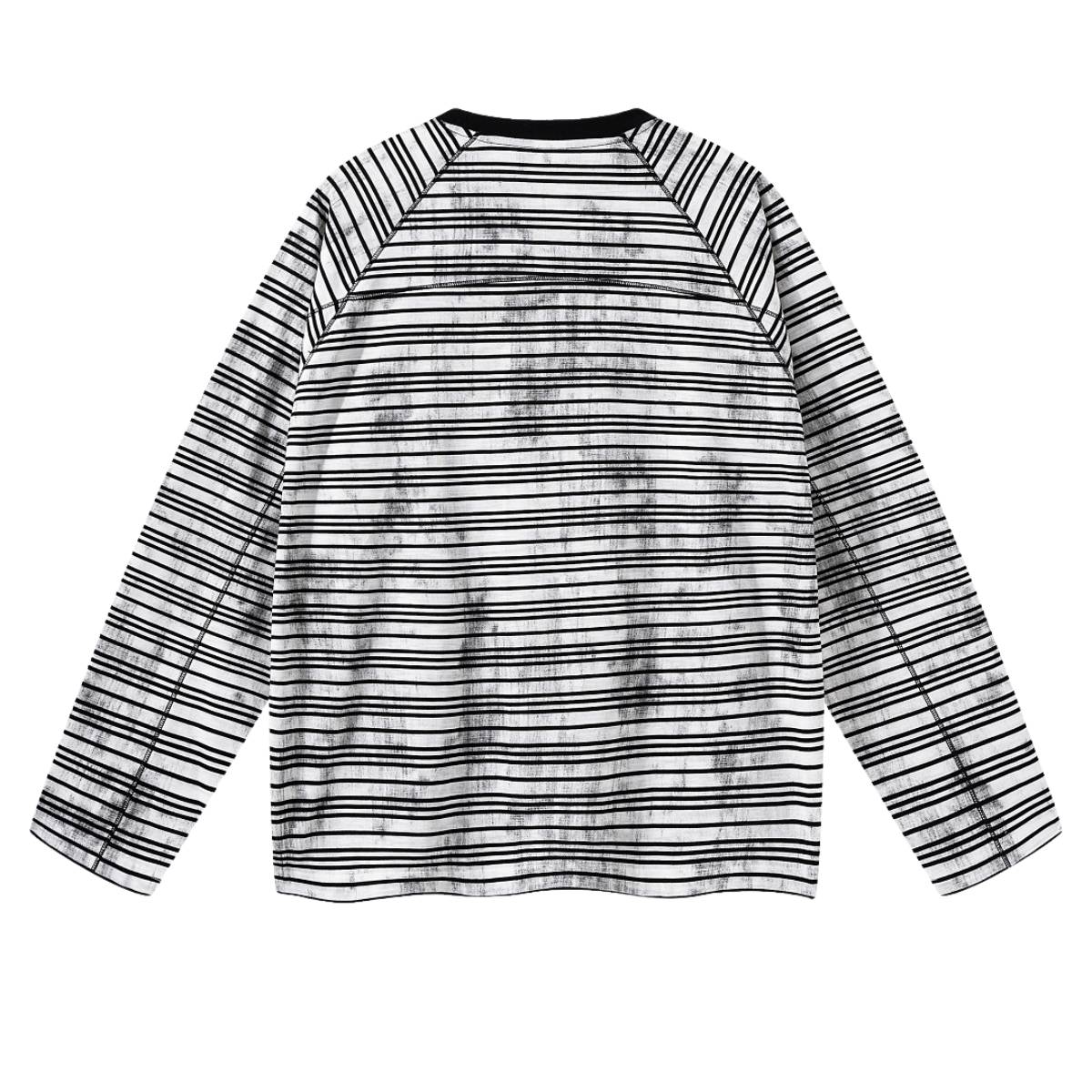 Vintage Dirty Dye Raglan Stripe Long Sleeve Tee