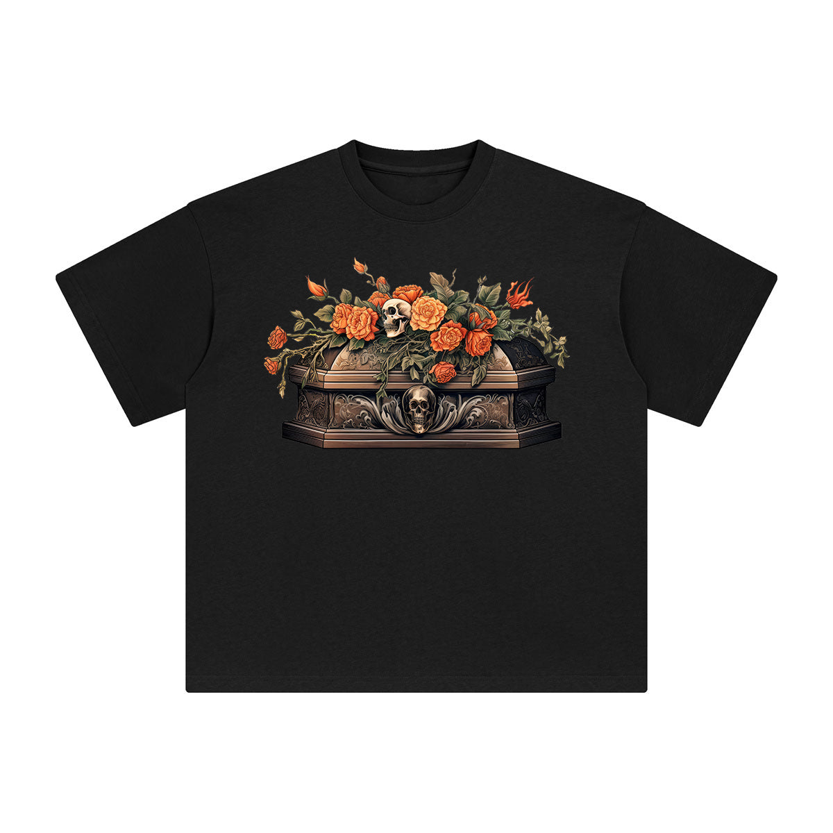 Halloween Coffin Graphic Tee-INNBLAC Fashion Apparel