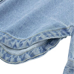 Vestido midi vaquero sin mangas con botones y aberturas en la parte delantera