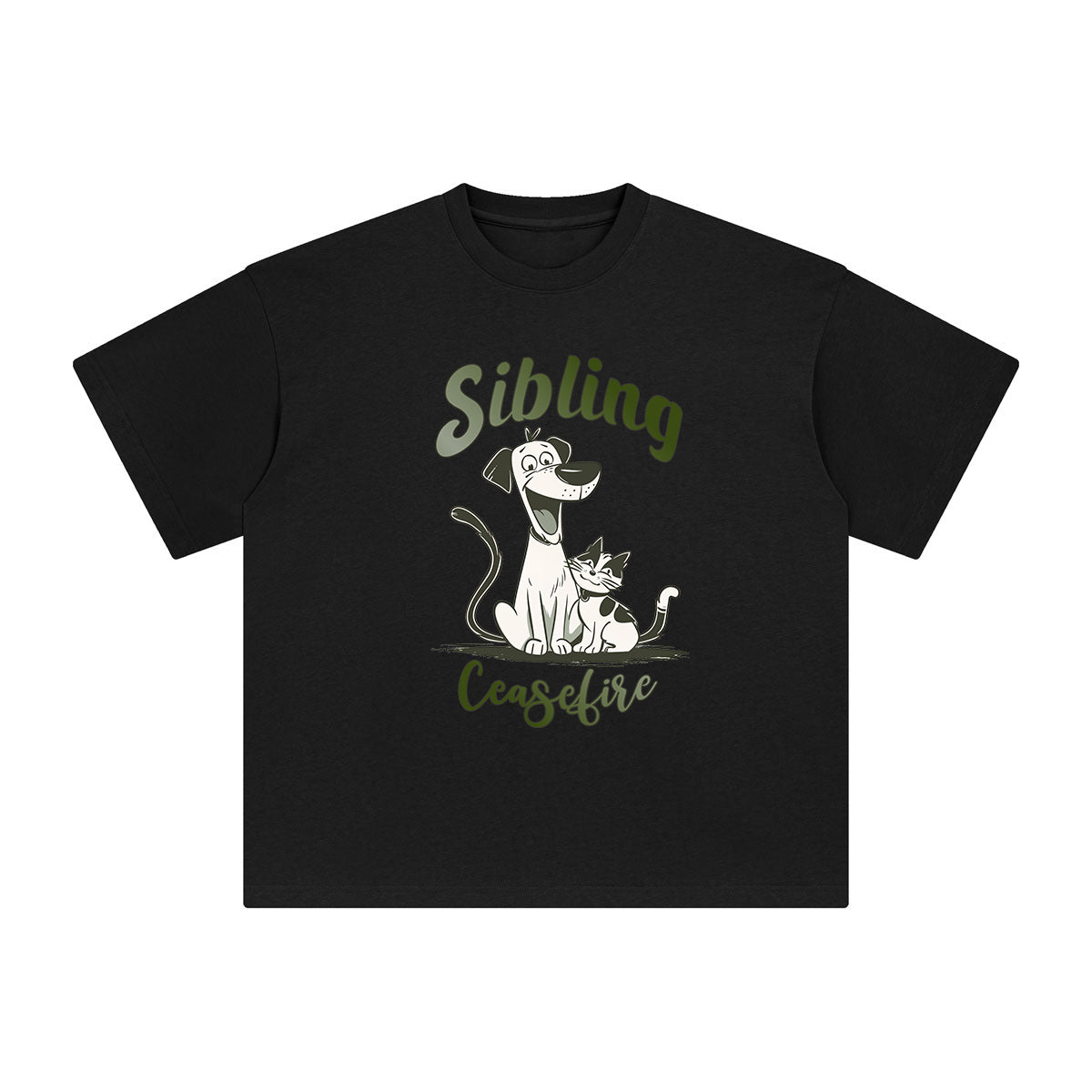 Sibling Ceasefire Graphic Tee-INNBLAC Fashion Apparel