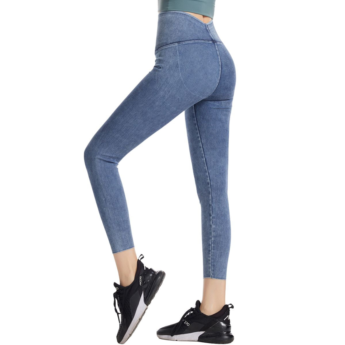 High Rise Skinny Denim Capri Jeggings