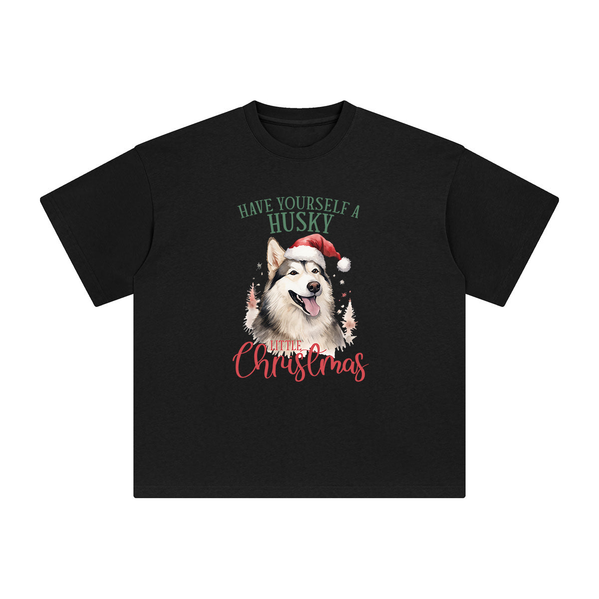 Christmas Husky Graphic Tee-INNBLAC Fashion Apparel