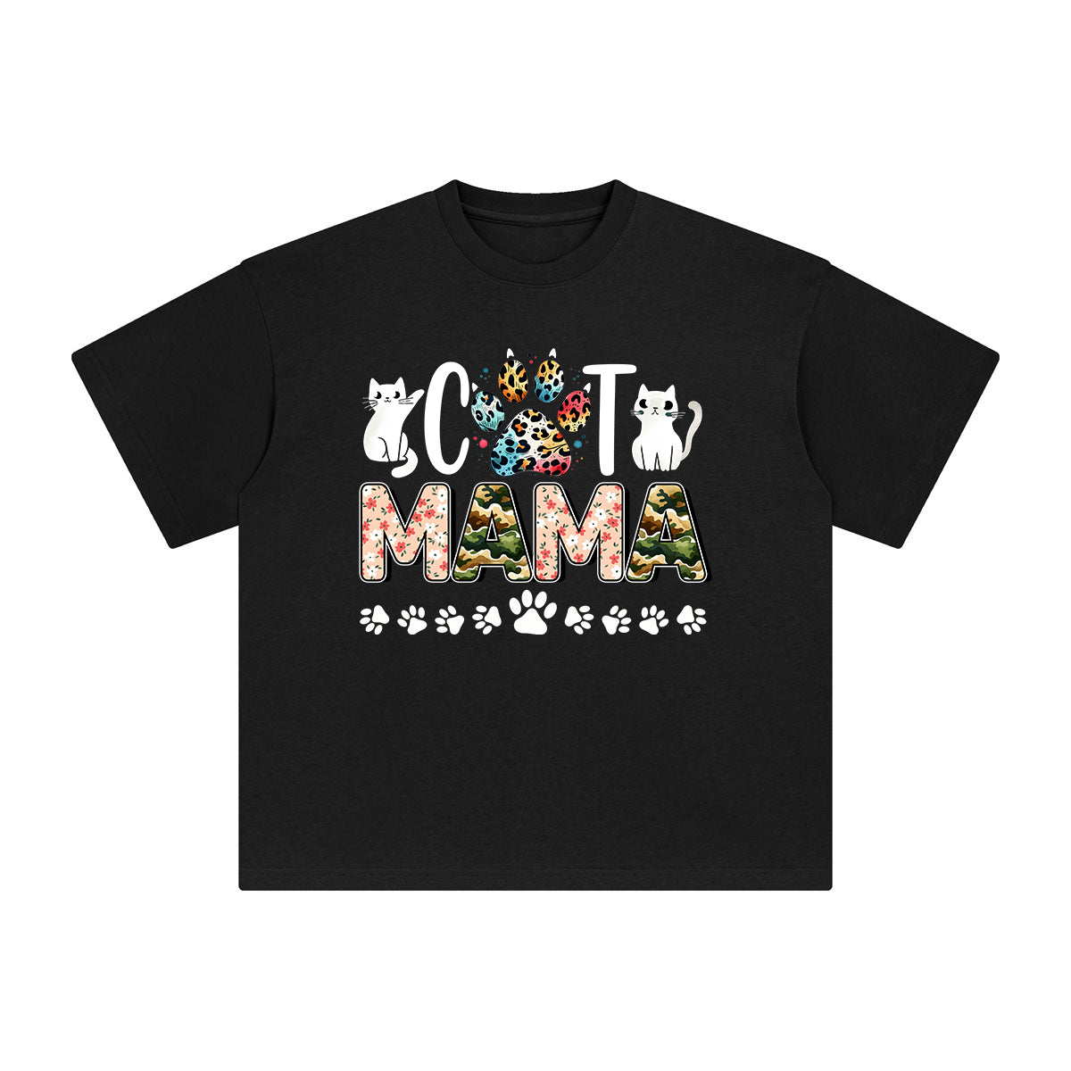 Cat Mama Graphic Tee-INNBLAC Fashion Apparel