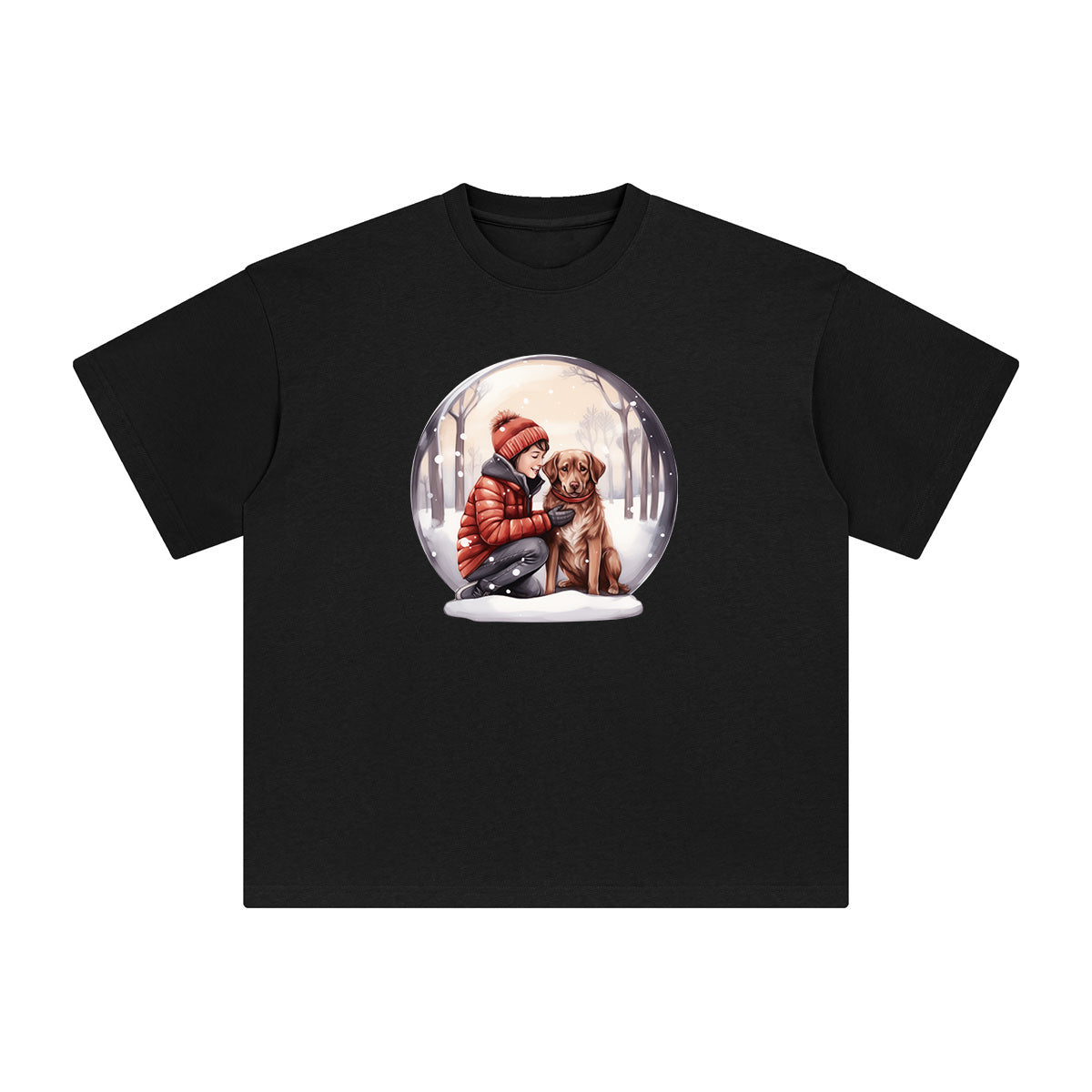 Valentine Snow Globe Graphic Tee-INNBLAC Fashion Apparel
