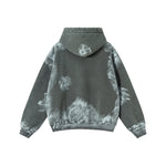 Distressed Edge Painted Graphic Washed Hoodie