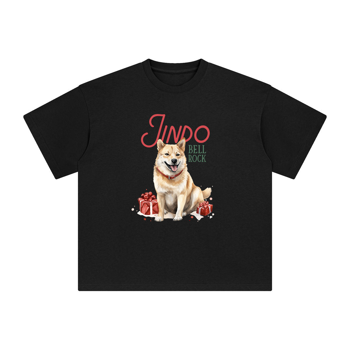 Christmas Jindo Graphic Tee-INNBLAC Fashion Apparel