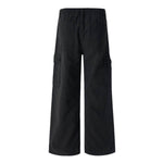 Washed Vintage Distressed High Waist Relaxed Wide Leg Draped Pants