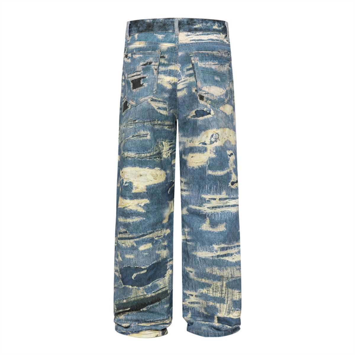 Smoke Rise Straight Leg Repaired & Distressed Jeans