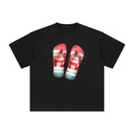 Summer Vacation Slippers Graphic Tee-INNBLAC Fashion Apparel