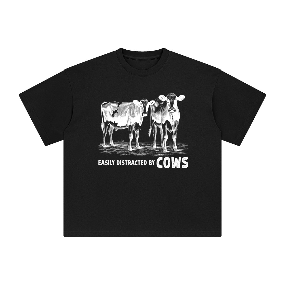 Cows Retro Graphic Tee-INNBLAC Fashion Apparel