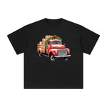 Vintage Christmas Truck Graphic Tee-INNBLAC Fashion Apparel