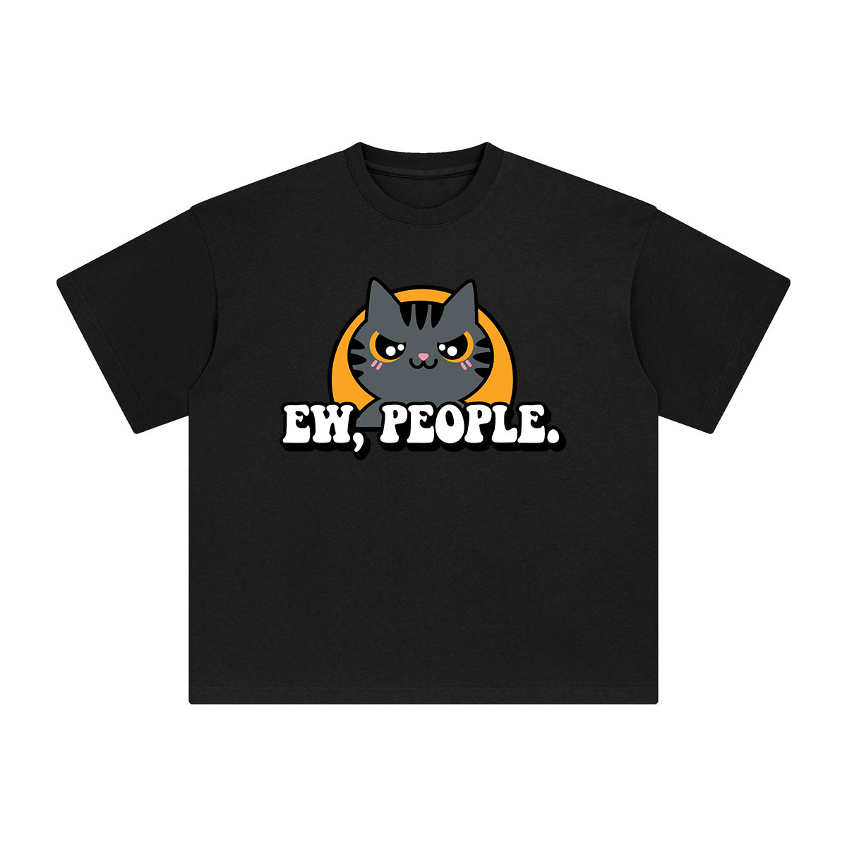 Ew People Cat Graphic Tee-INNBLAC Fashion Apparel