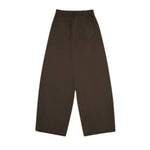 Pantalones de algodón con pierna ancha y color liso
