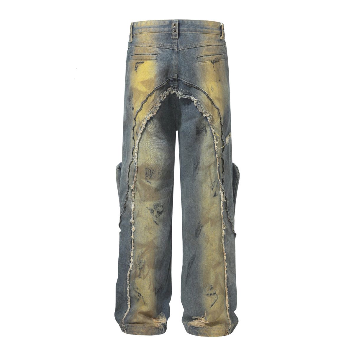 Smoke Rise Y2K Baggy Ripped Cargo Jeans