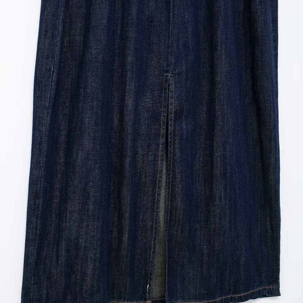 Indigo Spaghetti Straps Denim Maxi Dress