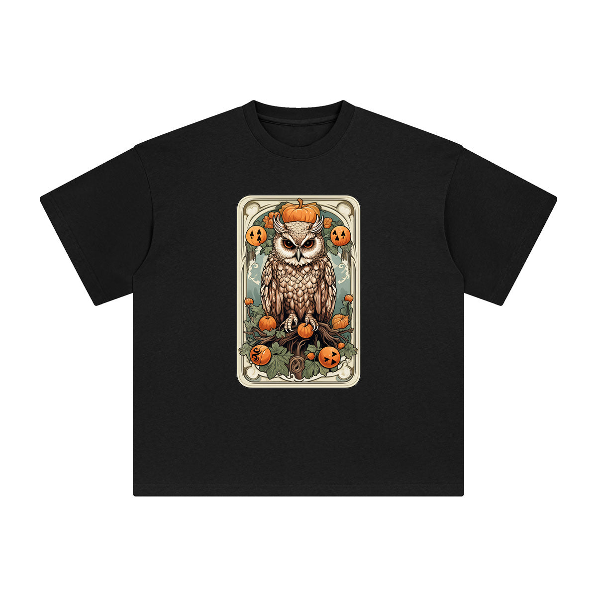 Owl Tarot Card Graphic Tee-INNBLAC Fashion Apparel