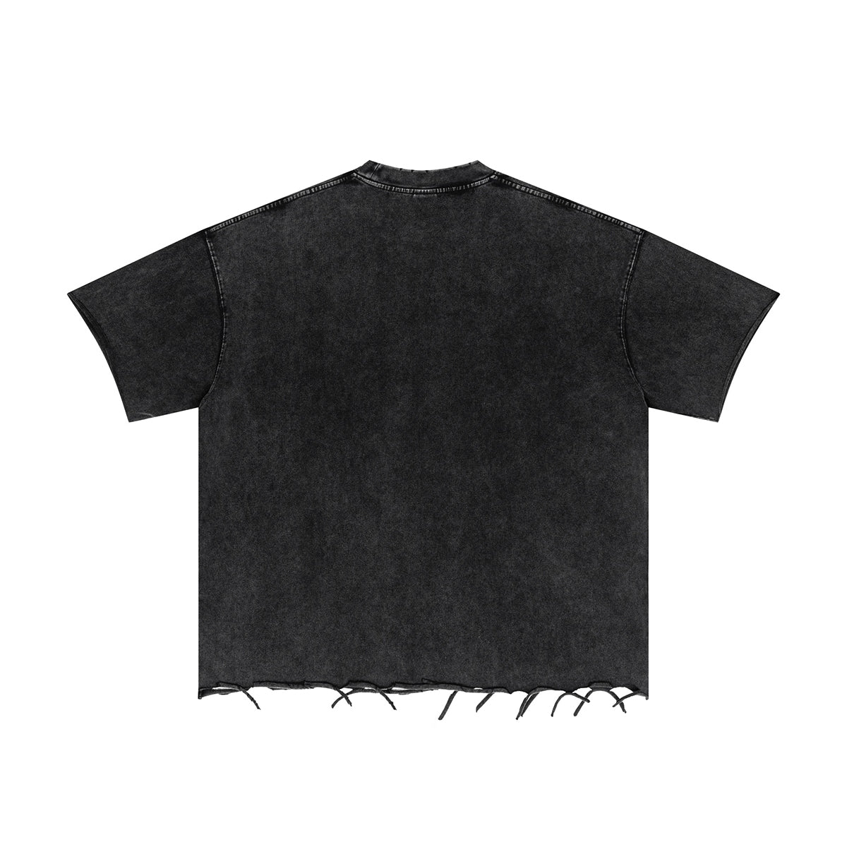 Camiseta lavada y desgastada de peso pesado de 9.3 oz