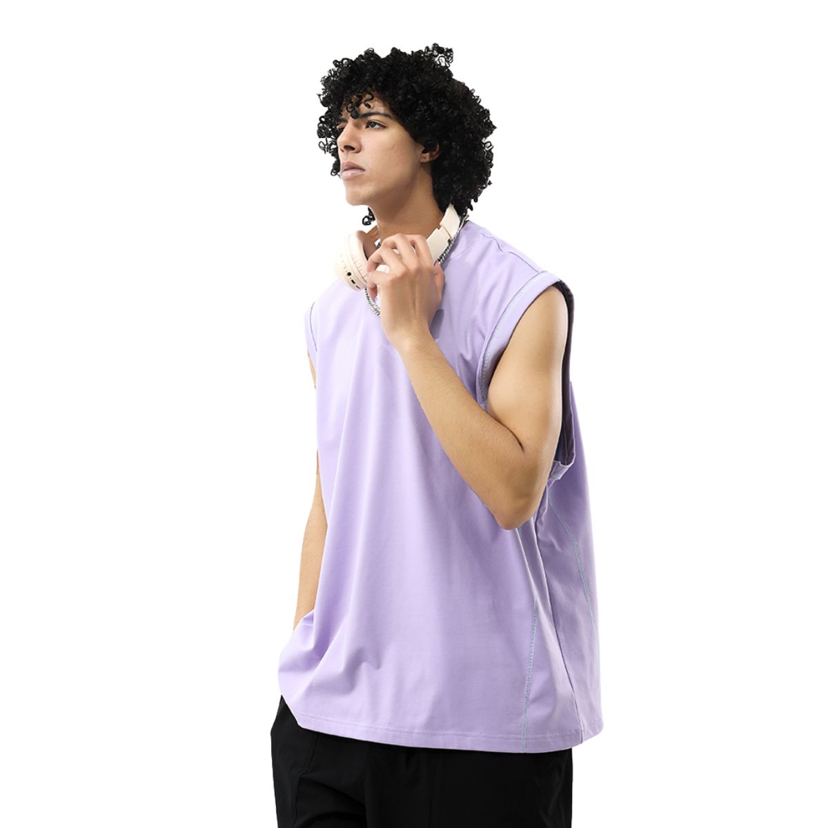 Loose Fit Contrast Muscle Tank 7.8oz