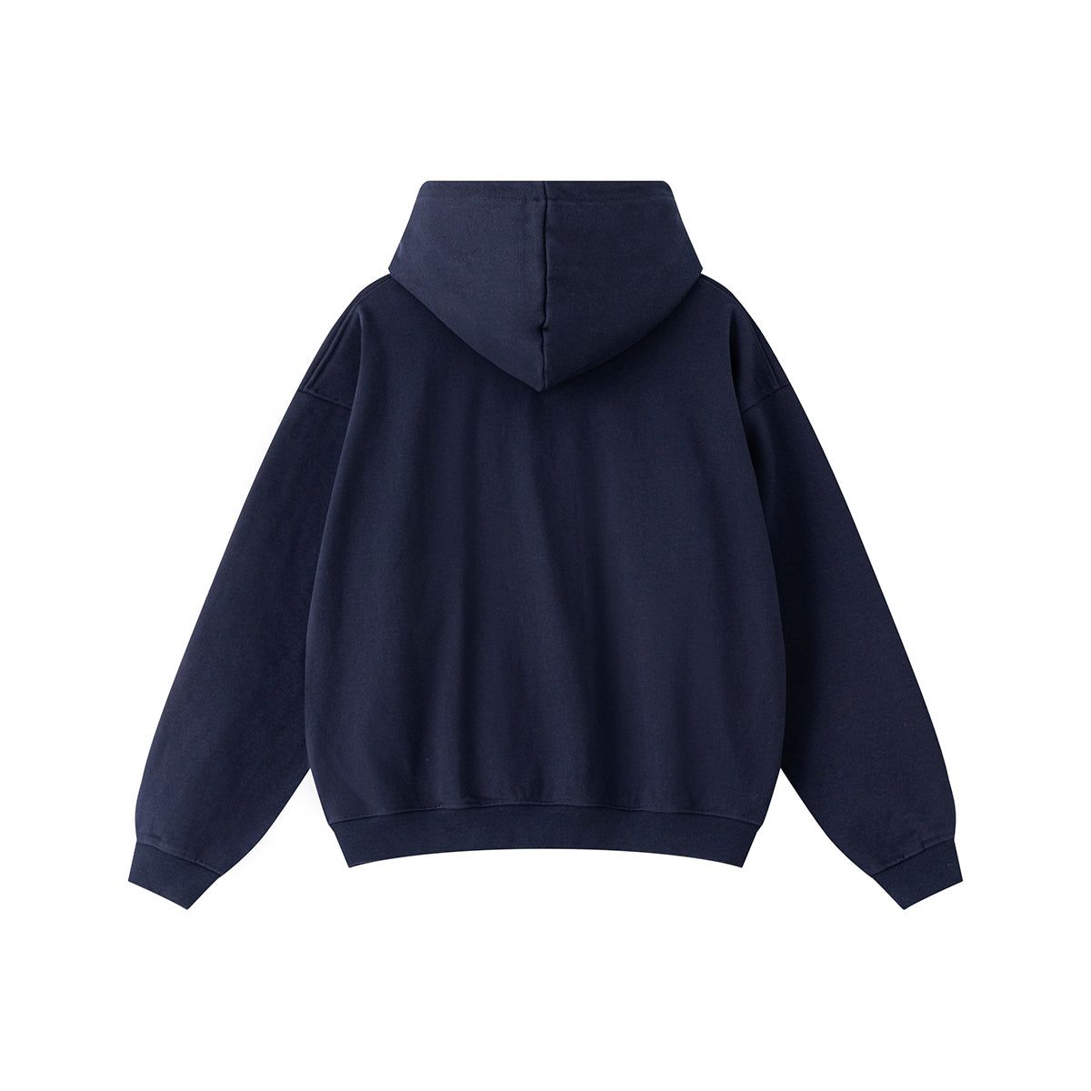 Double-Slider Zipper Solid Color Hoodie