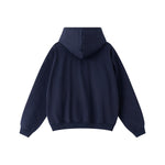 Double-Slider Zipper Solid Color Hoodie