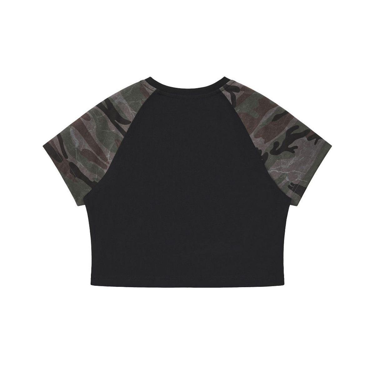 Raglan Camo Spice Girl Cropped Tee