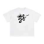 Chinese Character Dragon Graphic Tee-INNBLAC Fashion Apparel