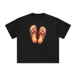 Summer Vacation Slippers Graphic Tee-INNBLAC Fashion Apparel