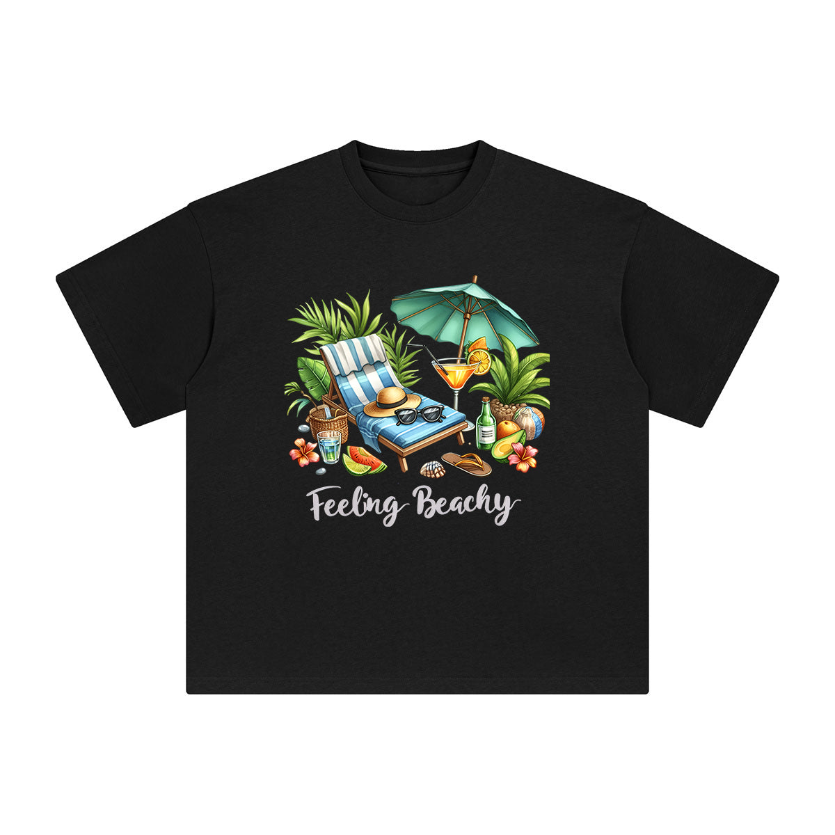 Feeling Beachy Graphic Tee-INNBLAC Fashion Apparel