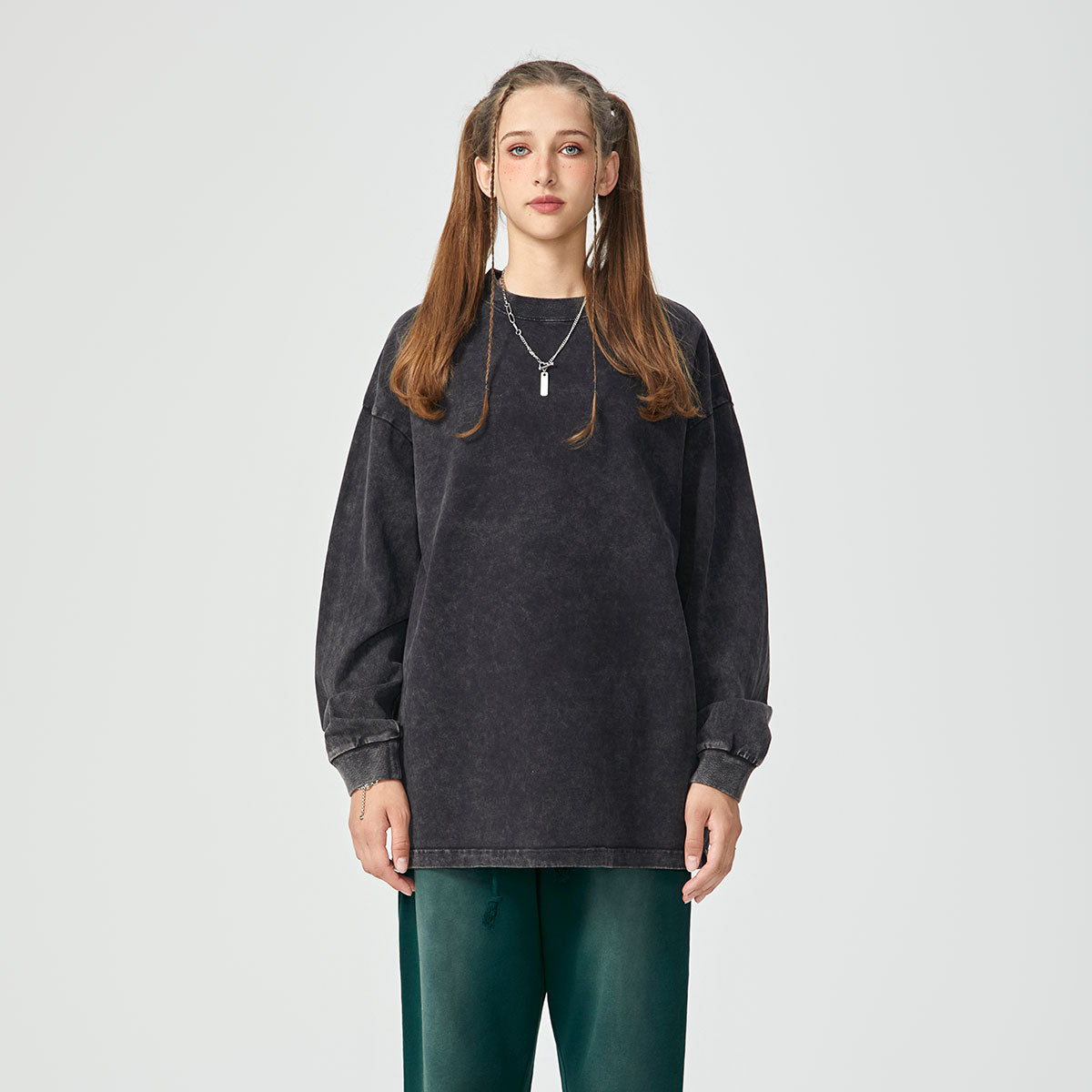 Stone Wash Crew Neck Sweatshirt 10.8oz