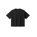 Camiseta destructiva de peso pesado con borde crudo de 10 oz