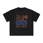 Love You To The End Zone And Back Graphic Tee-INNBLAC Fashion Apparel