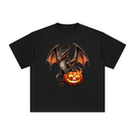 Halloween Dragon & Pumpkin Graphic Tee-INNBLAC Fashion Apparel