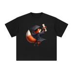 Graduation Fox Graphic Tee-INNBLAC Fashion Apparel