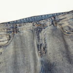 Vintage Distressed Ripped Relaxed-Straight Jeans